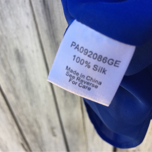 NWT Parker Wales Halter Top Silk Blue M - Picture 15 of 16